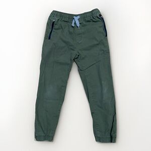 Oshkosh B'gosh Boys Olive Green Pull-On Canvas Joggers  Size 6A Zip Pocket